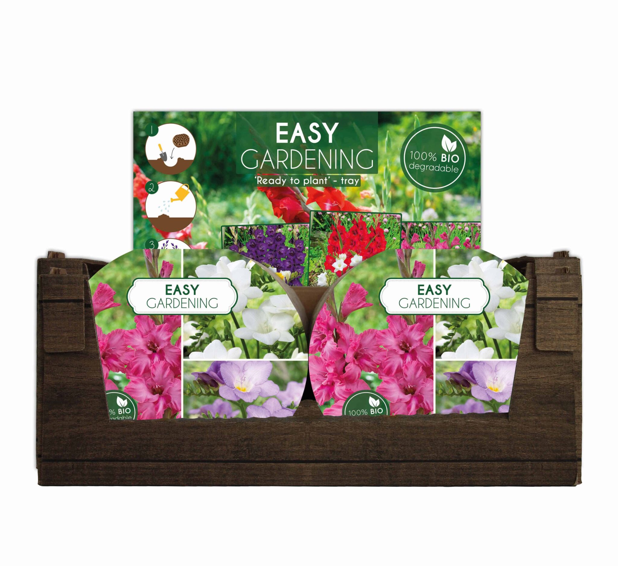 Easy Gardening Pink/Blue/White - header