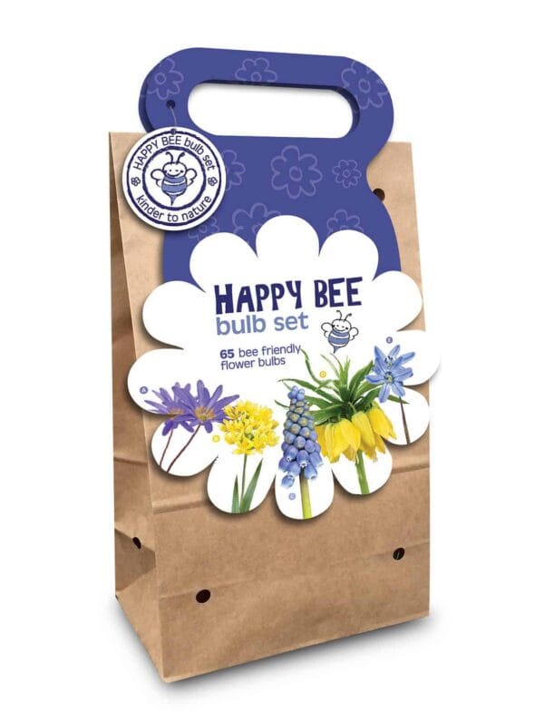 Happy Bee & Butterfly carrier bag Blue