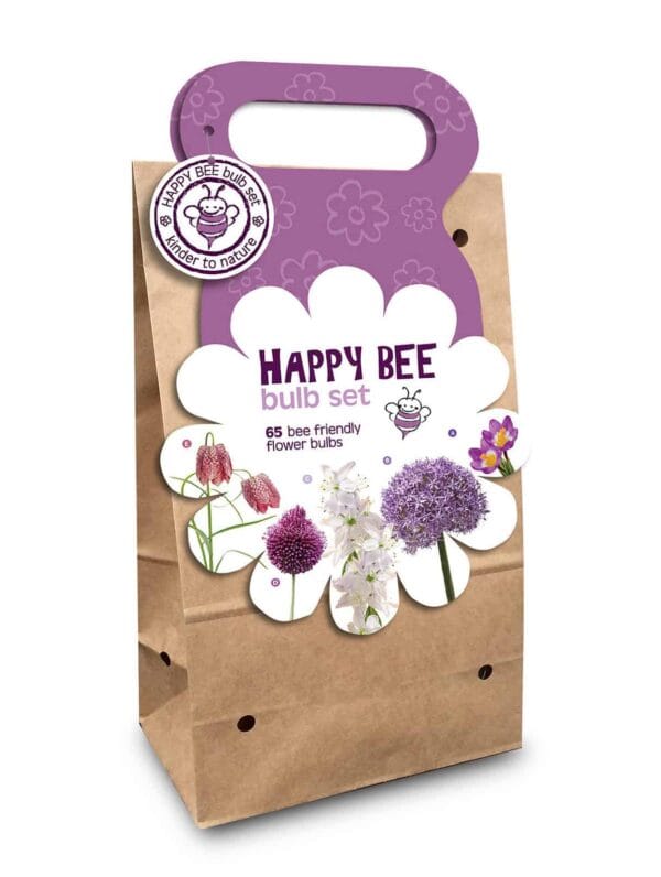 Happy Bee & Butterfly carrier bag Purple