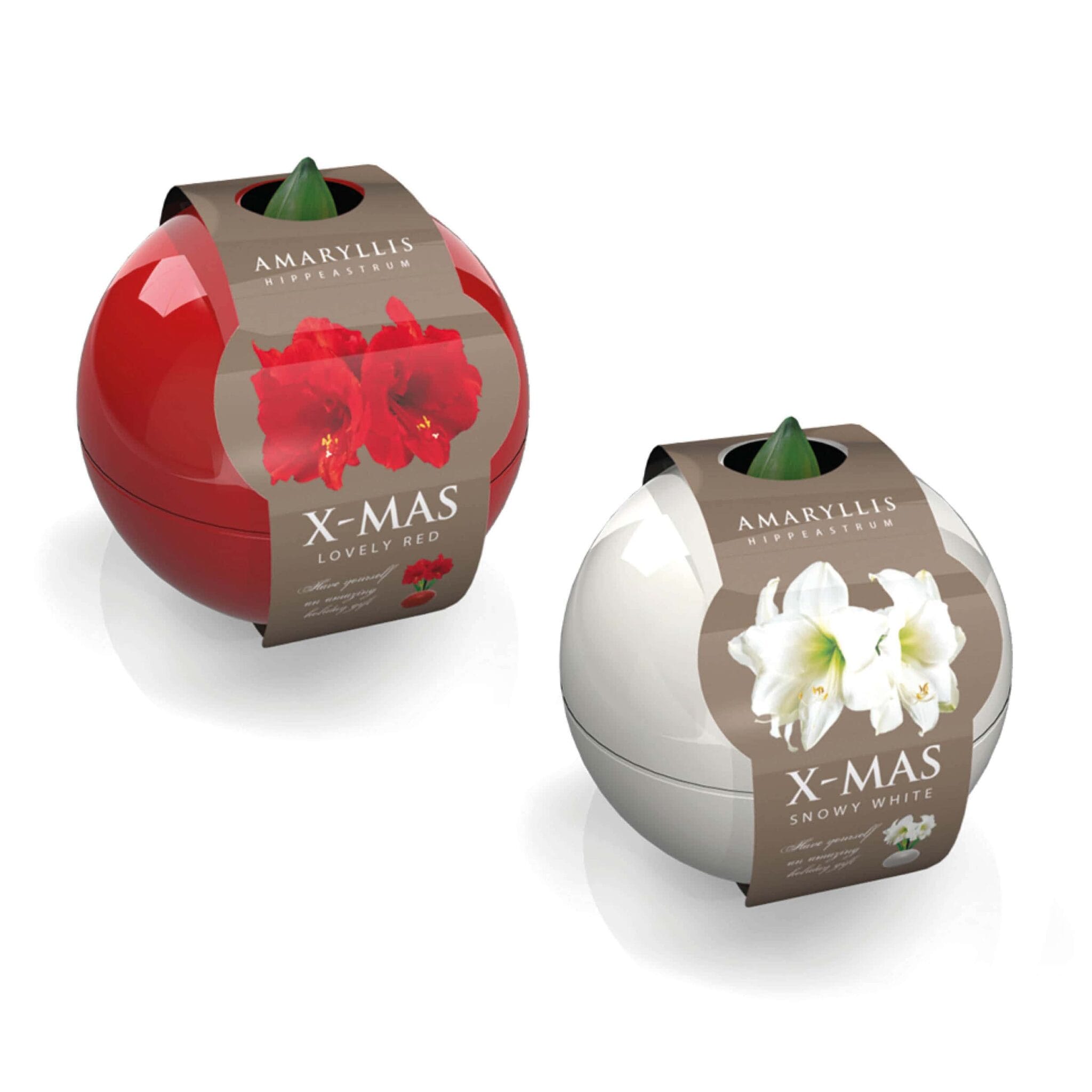 X-Mas Ball red&white Mix