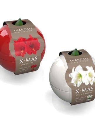 X-Mas Ball red&white Mix