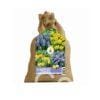 Happy Bee & Butterfly Jute Blue