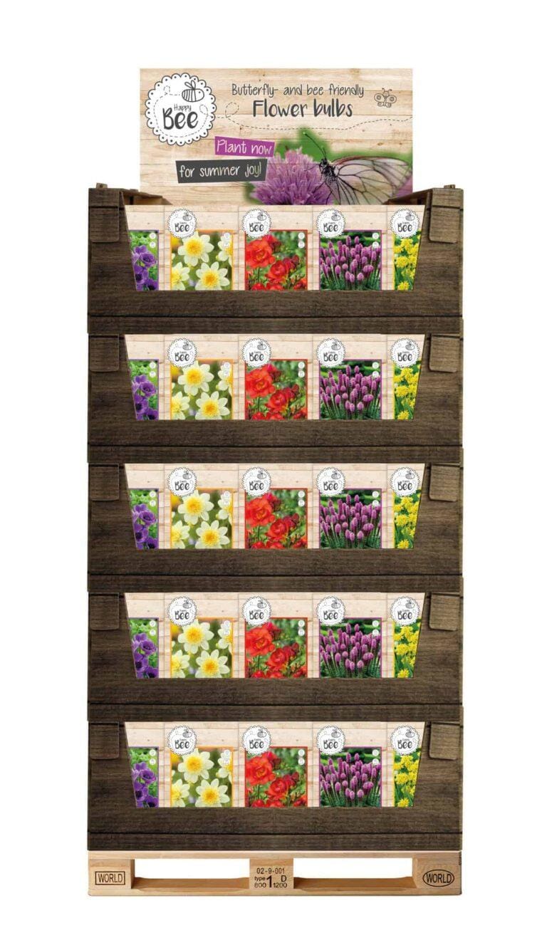 Happy bee bulb set - boxes in display