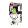 PO/02 Reindeer in carton gift box / red flower
