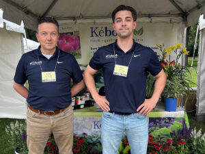 Two Kébol employees at the booth on Perennials Day.